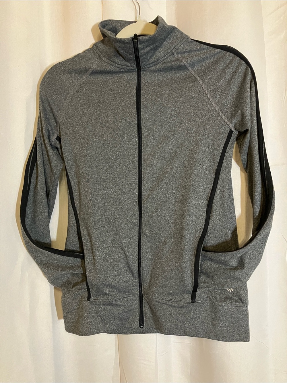 Champion Gray Full-Zip Utility Jacket with Black Trim
